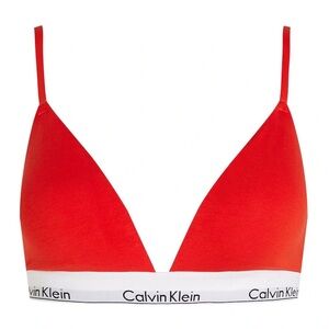 CALVIN KLEIN Triangle Bralette in Red